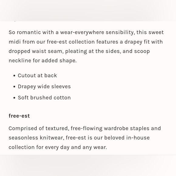 Free People Hanalee Midi Dress In Clean Ivory - Picture 5 of 5